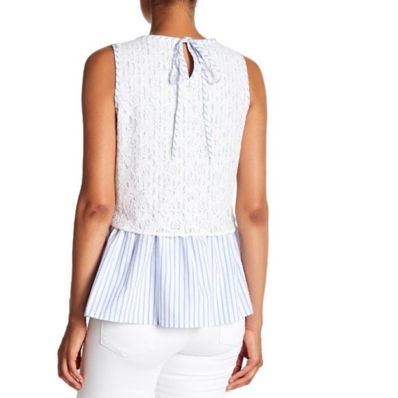 Pleione Blue Lace Overlay Tank - Picture 4 of 5